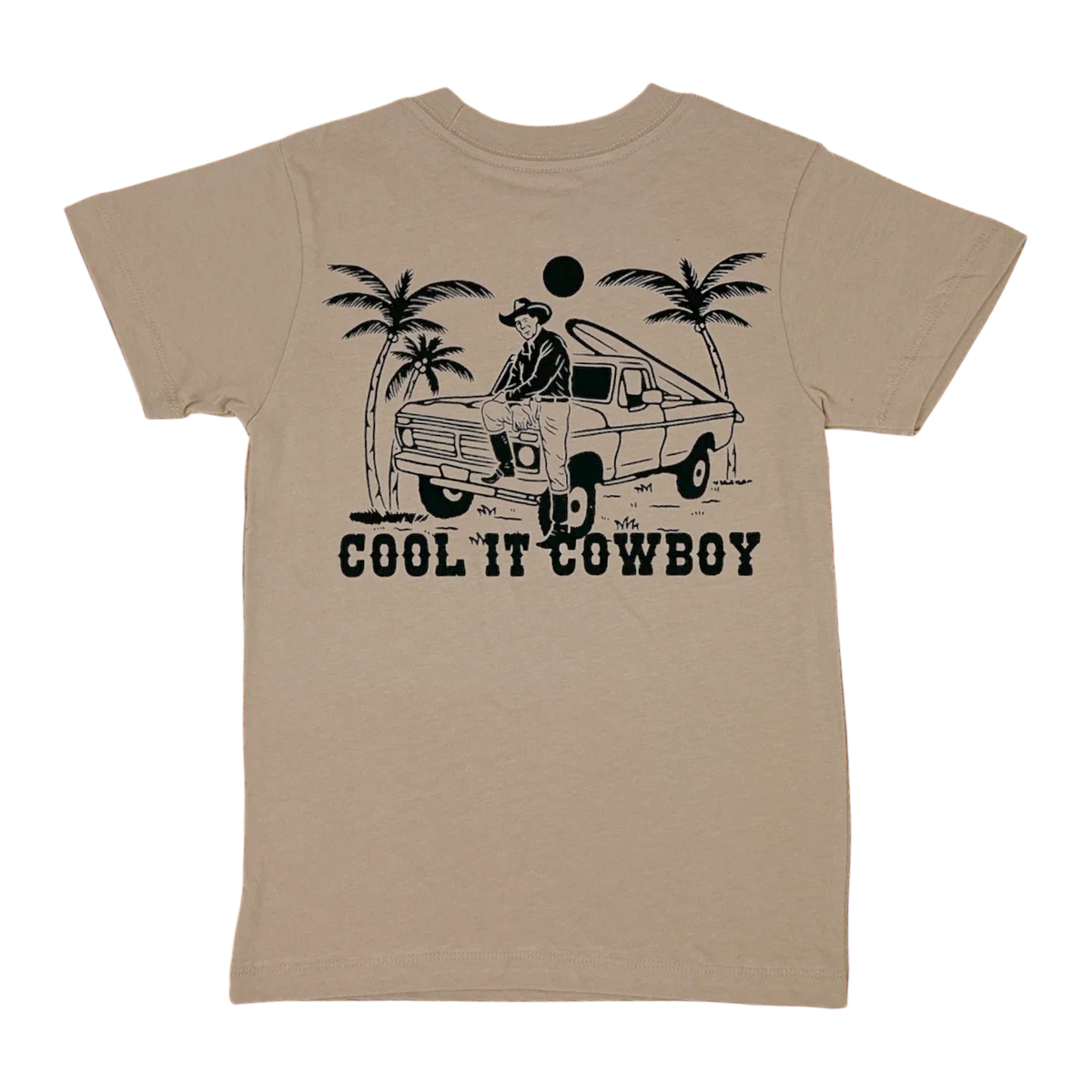 TINY WHALES: COOL IT COWBOY TEE - SAND