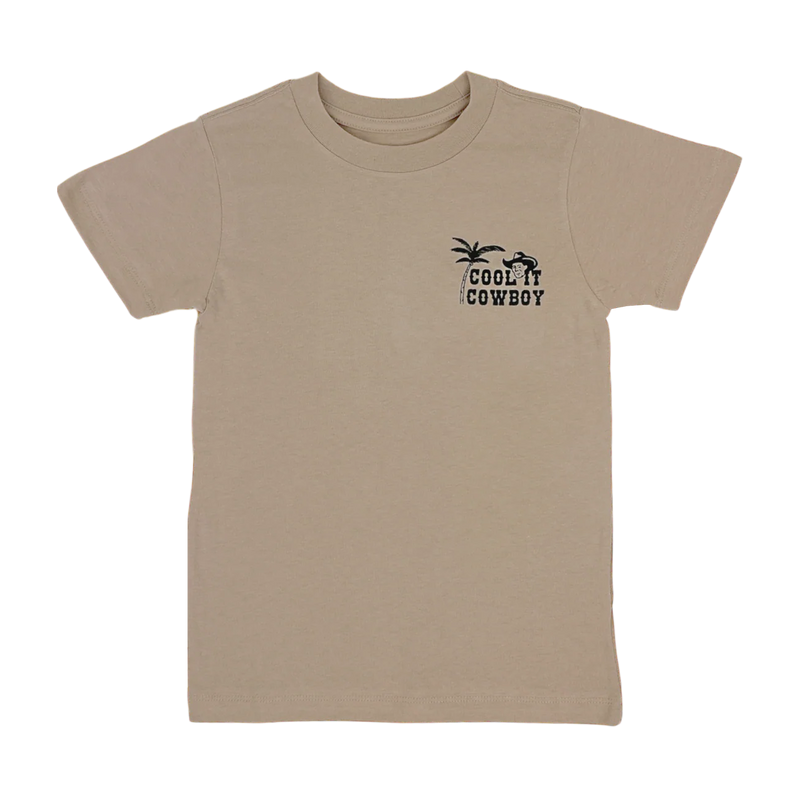 TINY WHALES: COOL IT COWBOY TEE - SAND