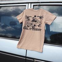TINY WHALES: COOL IT COWBOY TEE - SAND