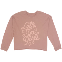 TINY WHALES: LET'S GO GIRLS OVERSIZE TEE - ROSE