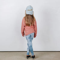 TINY WHALES: LET'S GO GIRLS OVERSIZE TEE - ROSE