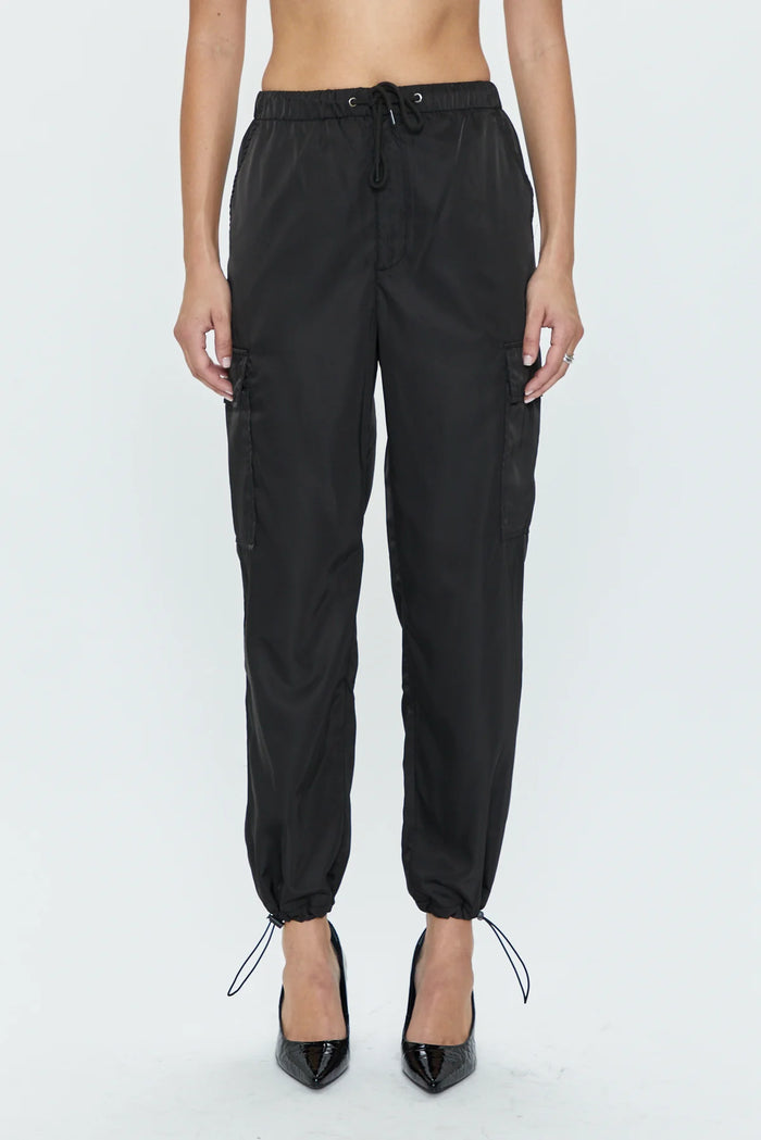 PISTOLA: JADE LIGHTWEIGHT CARGO TROUSER - BLACK