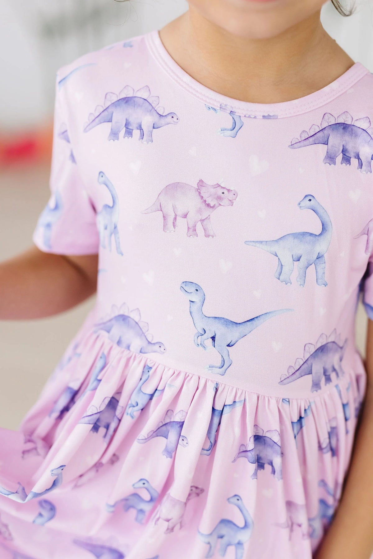 MILA & ROSE: JURASSIC JOY SHORT SLEEVE POCKET TWIRL DRESS