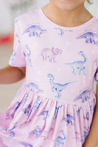MILA & ROSE: JURASSIC JOY SHORT SLEEVE POCKET TWIRL DRESS