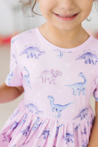 MILA & ROSE: JURASSIC JOY SHORT SLEEVE POCKET TWIRL DRESS