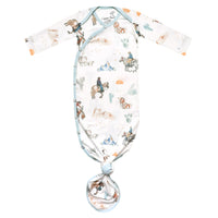 COPPER PEARL: BOONE NEWBORN KNOTTED GOWN