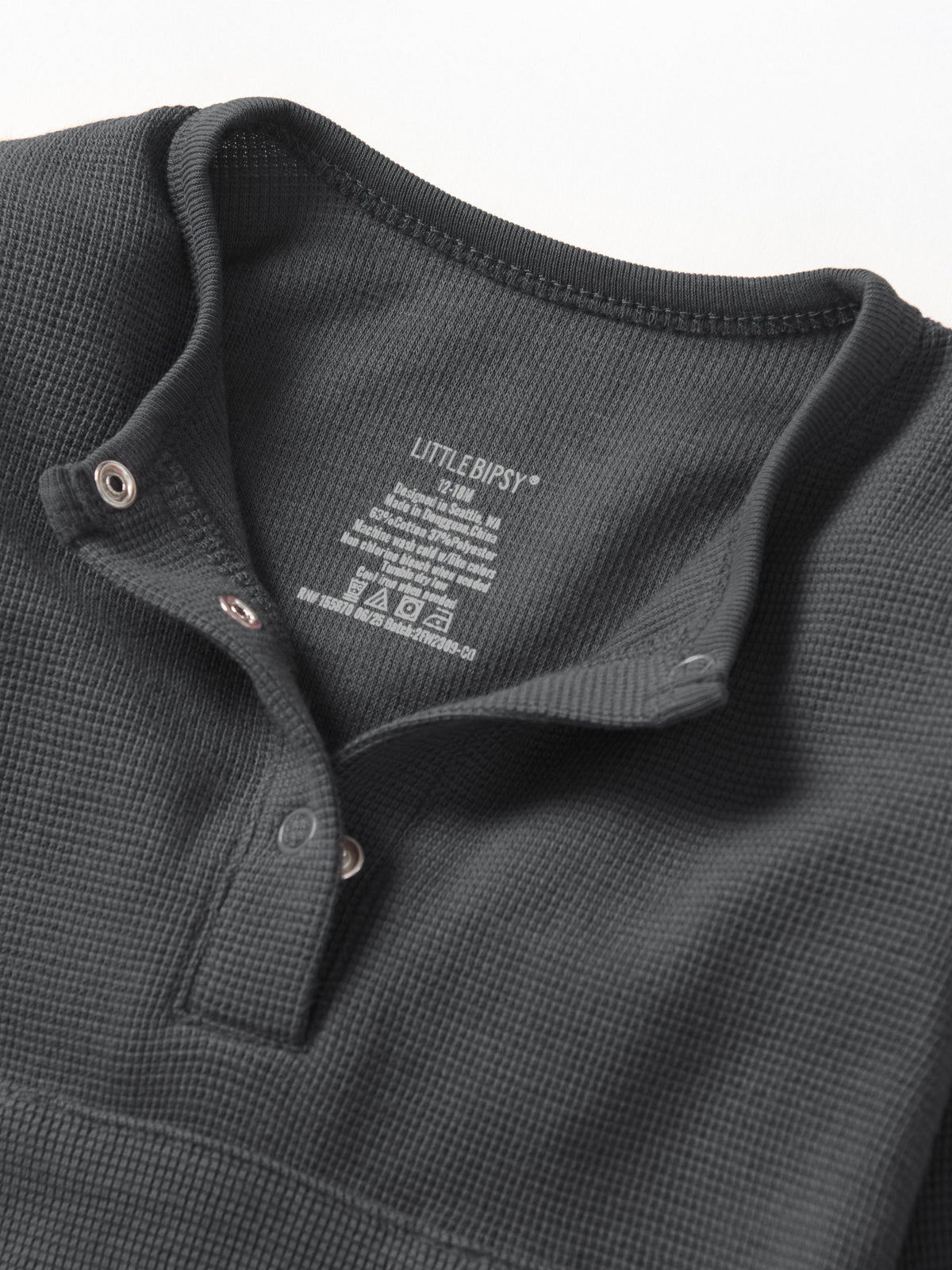 LITTLE BIPSY: WAFFLE ROMPER - SHADOW
