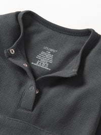 LITTLE BIPSY: WAFFLE ROMPER - SHADOW