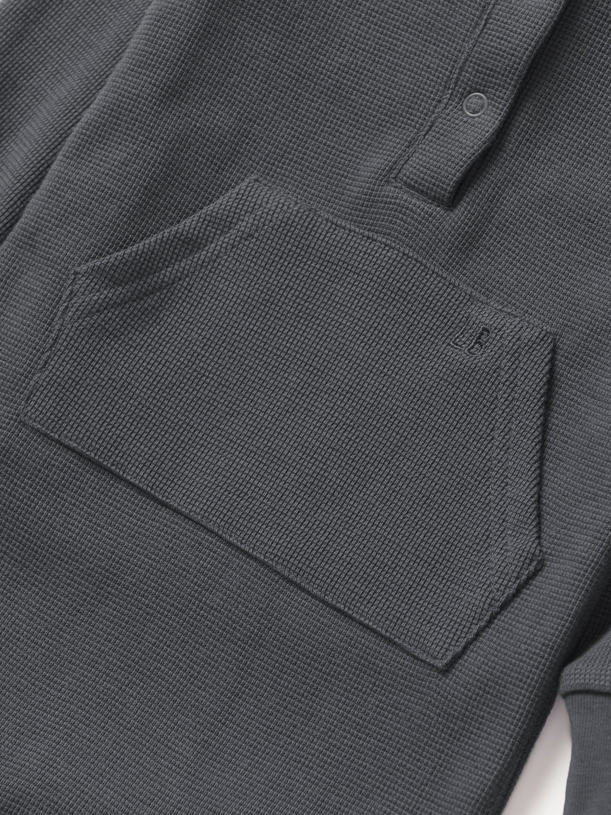 LITTLE BIPSY: WAFFLE ROMPER - SHADOW