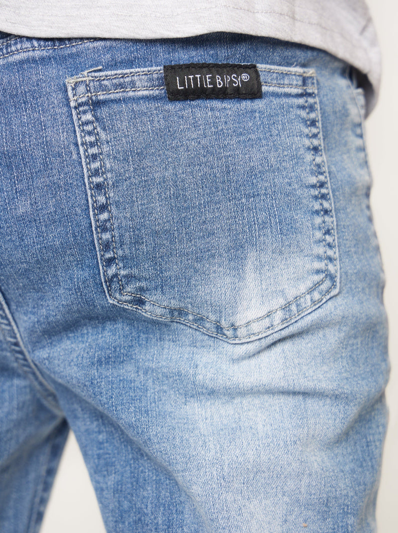 LITTLE BIPSY: RELAXED FIT DISTRESSED DENIM