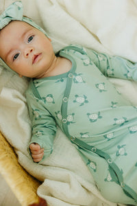 COPPER PEARL: WADE NEWBORN KNOTTED GOWN