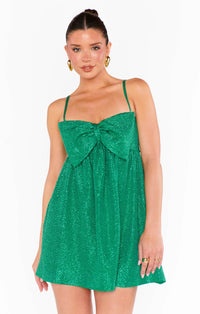 SHOW ME YOUR MUMU: BEST BOW DRESS - GREEN CONFETTI