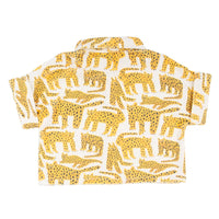 MIKI MIETTE: DREW BOXY BUTTON DOWN - CHEETAH