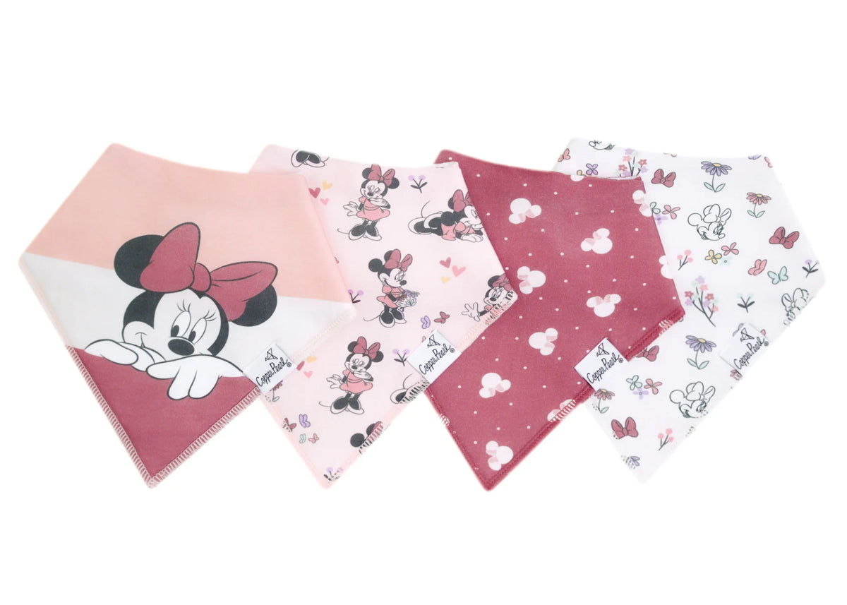 COPPER PEARL: MINNIE MOUSE BANDANA BIB SET (4-PACK)