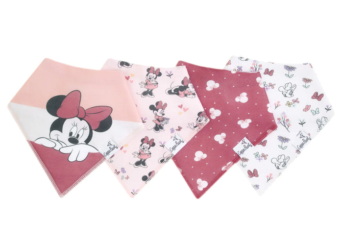 COPPER PEARL: MINNIE MOUSE BANDANA BIB SET (4-PACK)