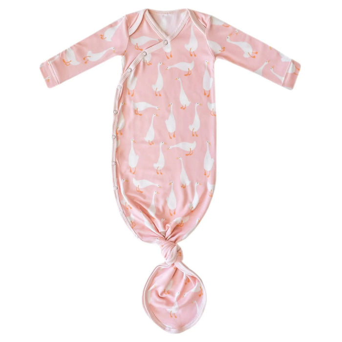 COPPER PEARL: GOOSIE NEWBORN KNOTTED GOWN