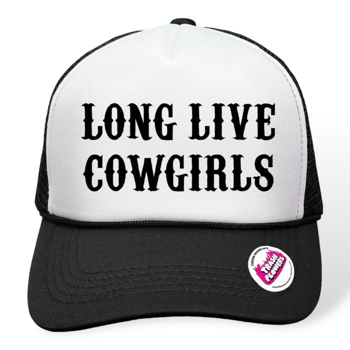 LONG LIVE COWGIRLS TRUCKER HAT-BLACK