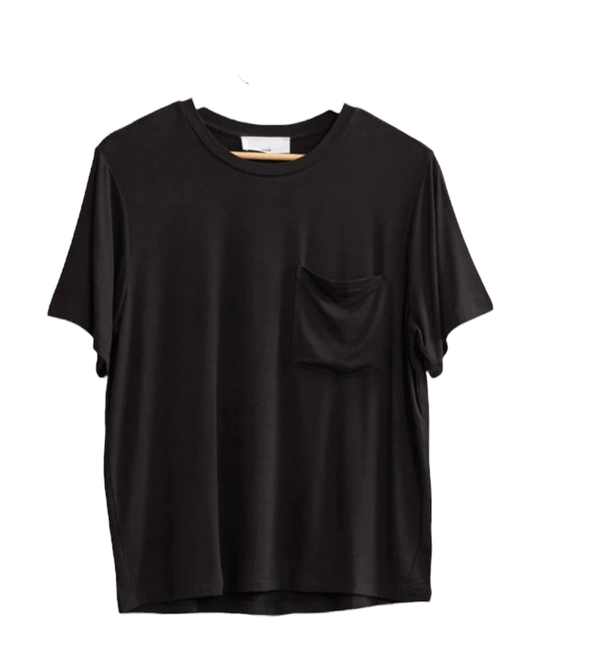 CLASSIC CREW NECK POCKET TEE - BLACK