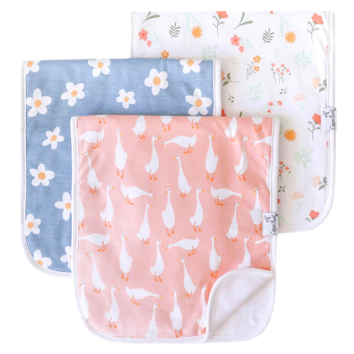 COPPER PEARL: GOOSIE BURP CLOTH SET (3-PACK)
