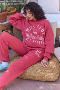 PROJECT SOCIAL T: NAPA WINE CLUB SWEATSHIRT - HIBISCUS