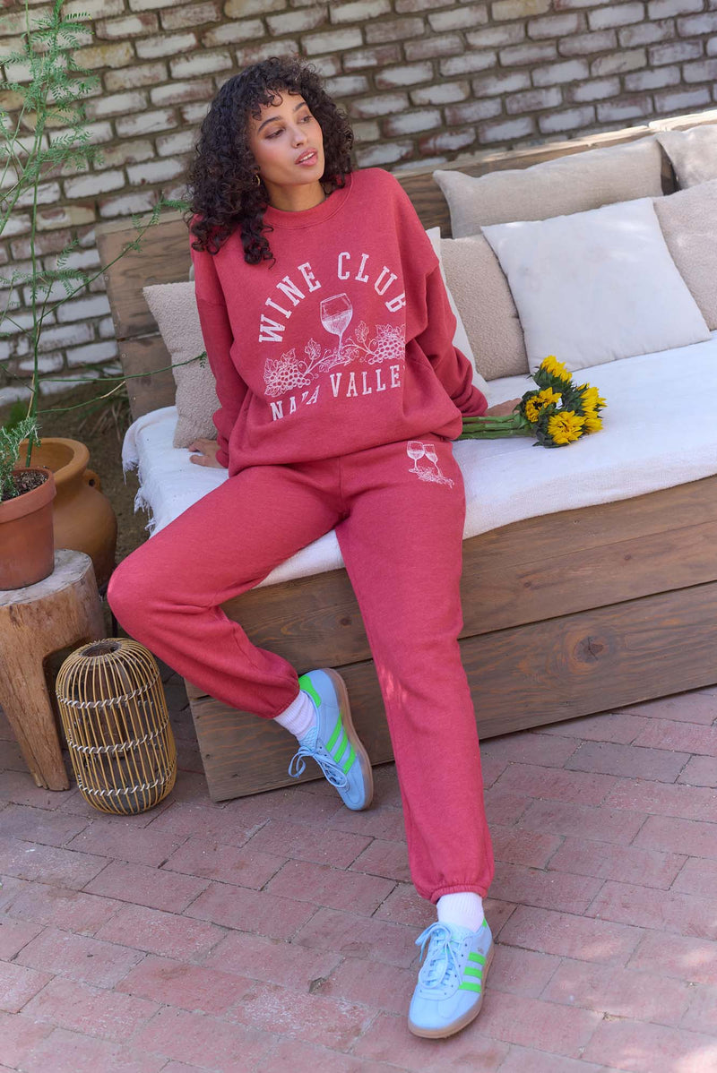 PROJECT SOCIAL T: WINE CLUB JOGGER - HIBISCUS