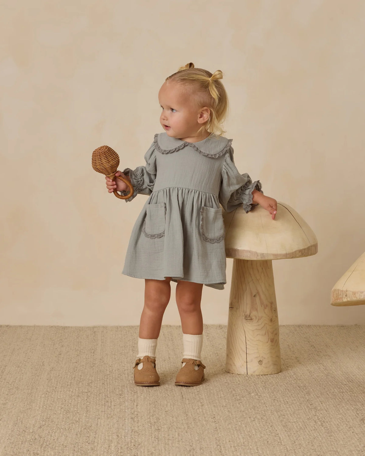 QUINCY MAE: MARISOL DRESS || STEEL BLUE