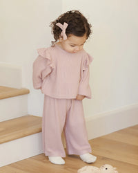 QUINCY MAE: RUFFLE COZY SET || ROSE