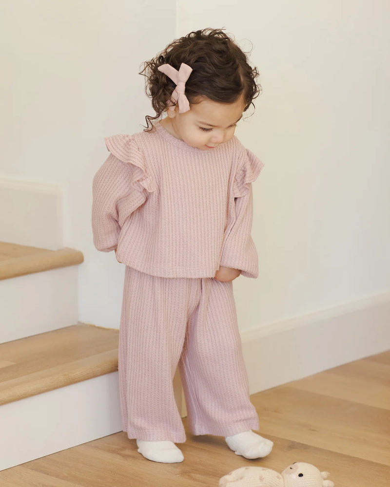 QUINCY MAE: RUFFLE COZY SET || ROSE