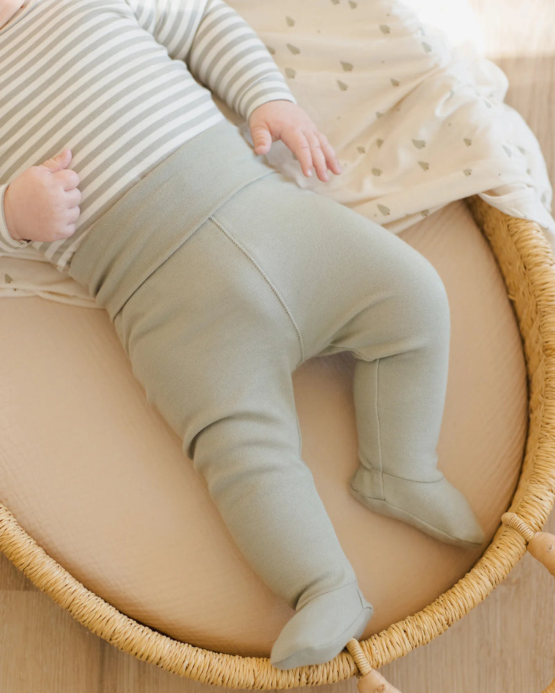 QUINCY MAE: SIDE SNAP BODYSUIT + PANT SET || FERN STRIPE