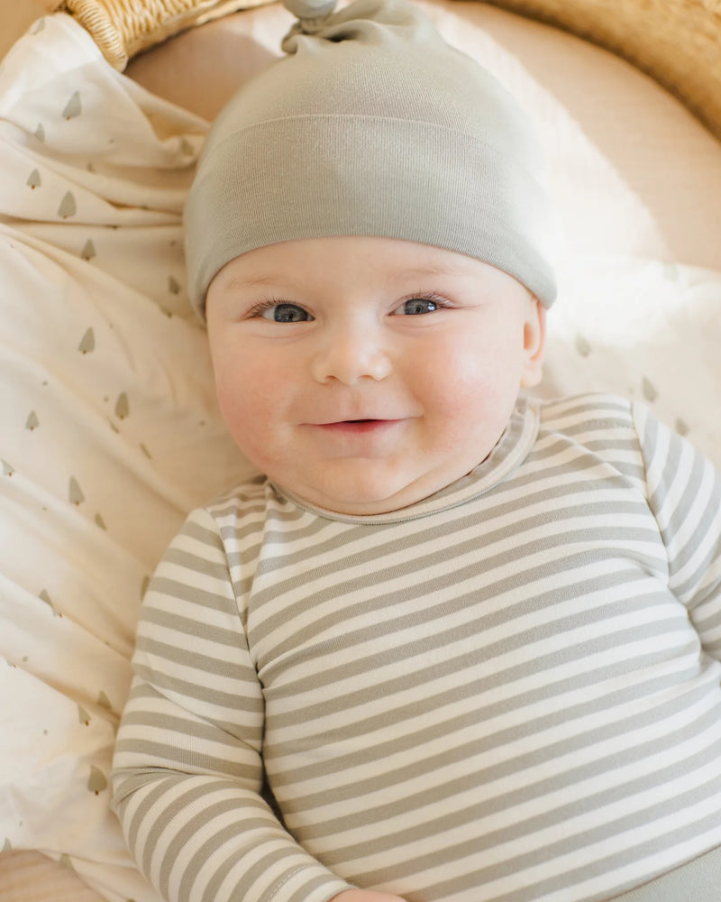 QUINCY MAE: SIDE SNAP BODYSUIT + PANT SET || FERN STRIPE
