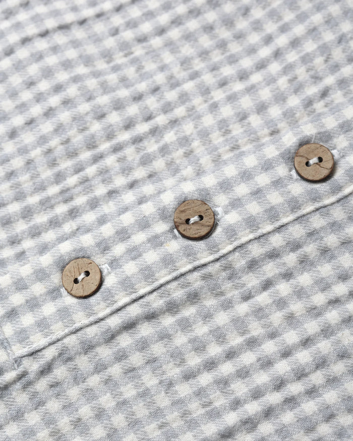 QUINCY MAE: WOVEN JUMPSUIT || BLUE GINGHAM