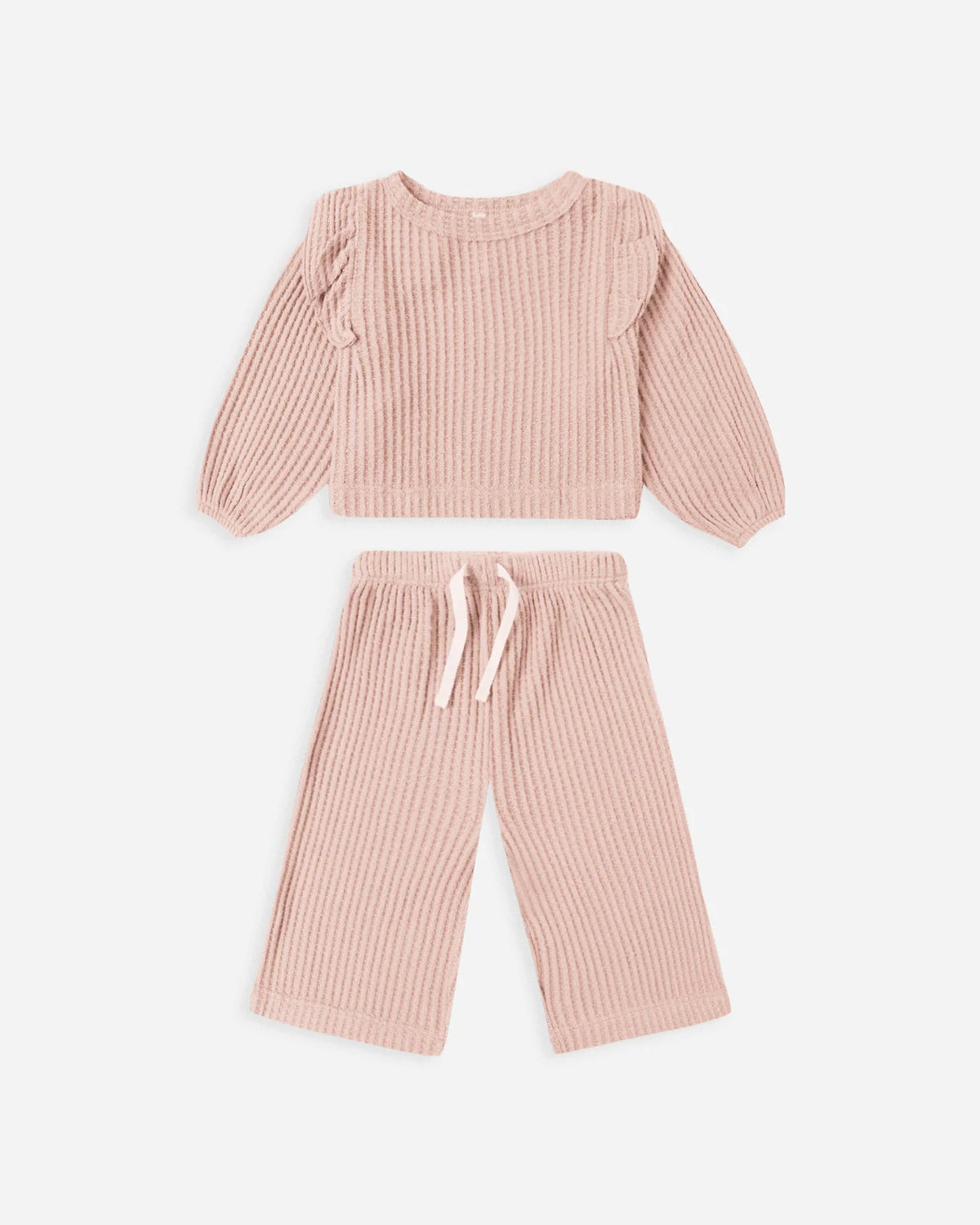 QUINCY MAE: RUFFLE COZY SET || ROSE