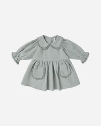 QUINCY MAE: MARISOL DRESS || STEEL BLUE