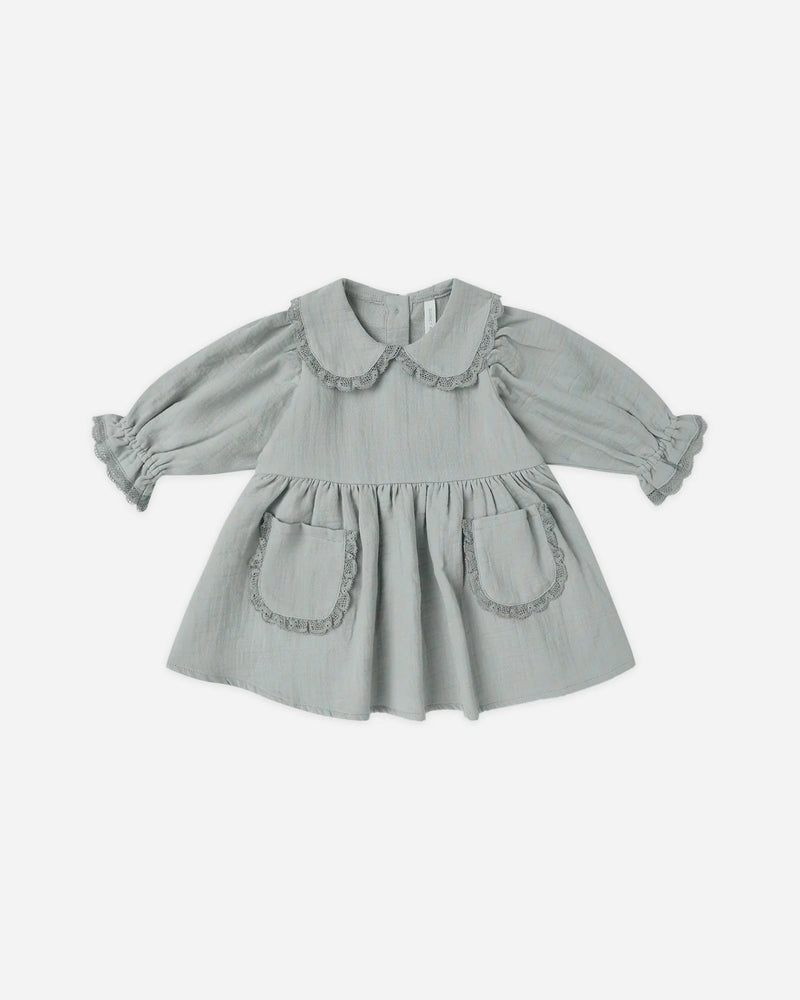 QUINCY MAE: MARISOL DRESS || STEEL BLUE