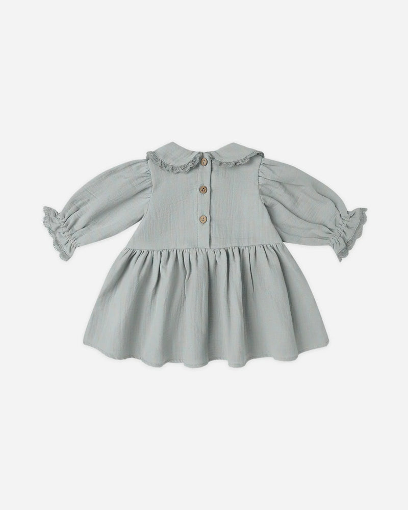 QUINCY MAE: MARISOL DRESS || STEEL BLUE