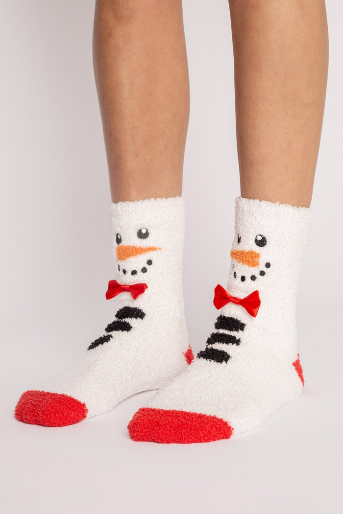 PJ SALVAGE: FUN SOCKS - SNOWMAN