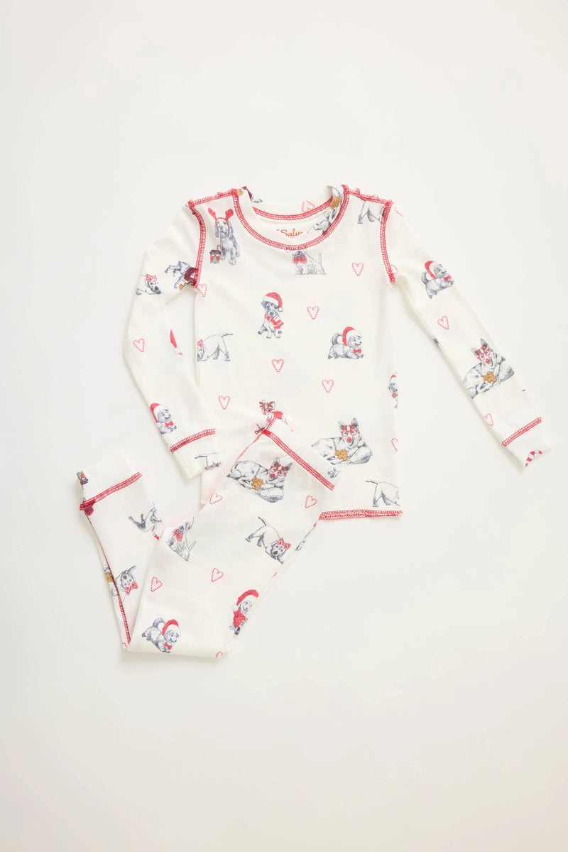 PJ SALVAGE: CANDY CANE LANE KIDS PJ SET