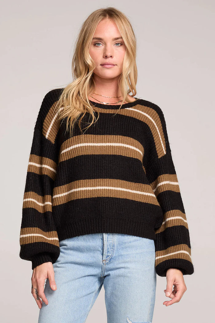 SALTWATER LUXE: MIMI BLACK SWEATER