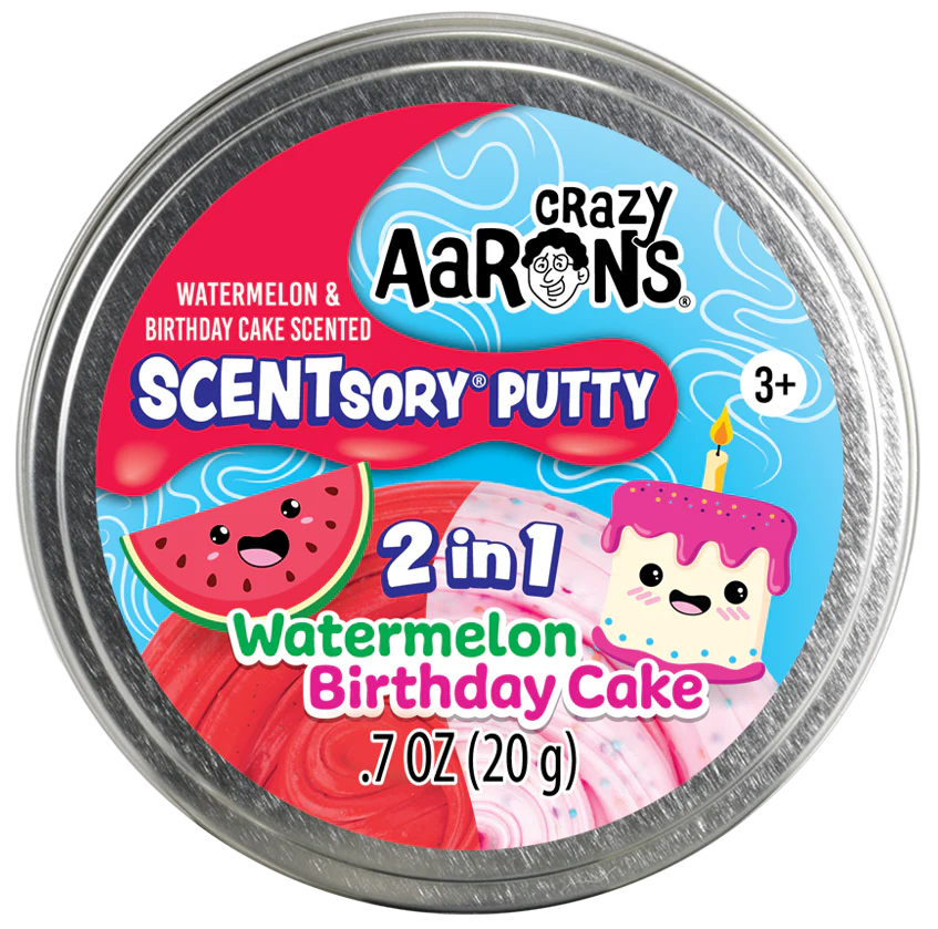 CRAZY AARON'S SCENTSORY PUTTY - WATERMELON/BIRTHDAY CAKE