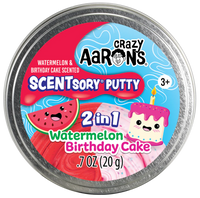 CRAZY AARON'S SCENTSORY PUTTY - WATERMELON/BIRTHDAY CAKE