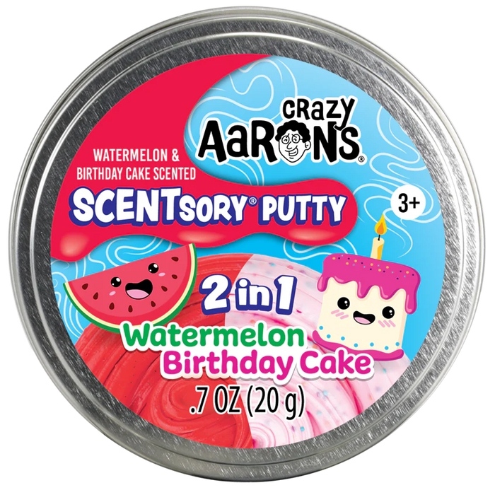 CRAZY AARON'S SCENTSORY PUTTY - WATERMELON/BIRTHDAY CAKE