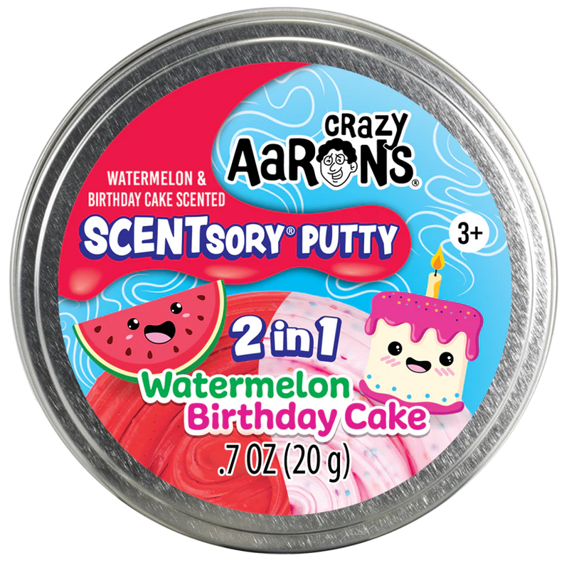 CRAZY AARON'S SCENTSORY PUTTY - WATERMELON/BIRTHDAY CAKE