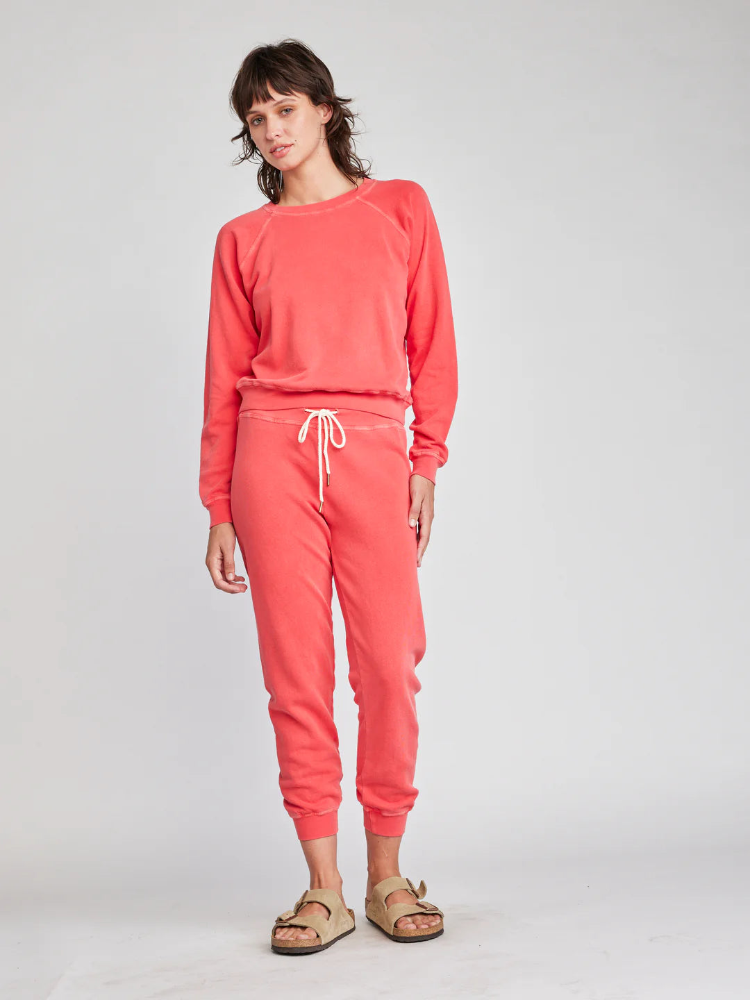 SELF CONTRAST: MACKINLEY SWEATSHIRT - WATERMELON