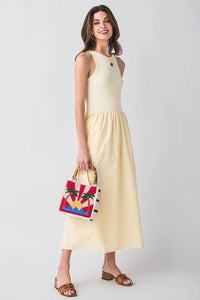 KAMALIA RACER TANK DRESS - DOUBLE CREAM