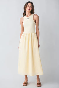 KAMALIA RACER TANK DRESS - DOUBLE CREAM