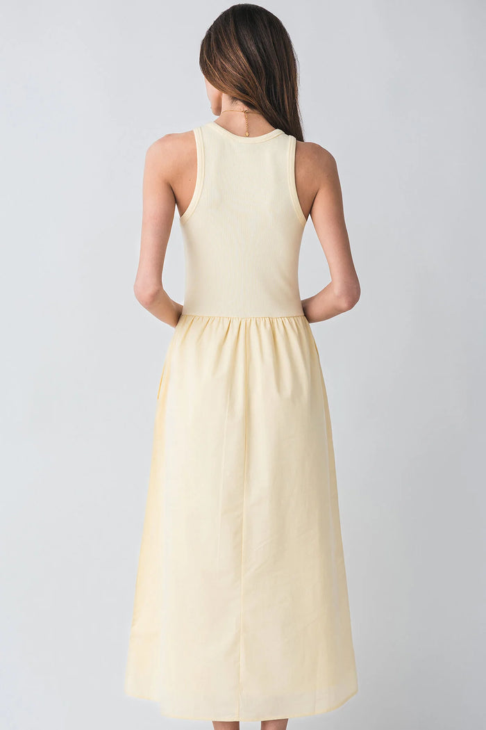 KAMALIA RACER TANK DRESS - DOUBLE CREAM
