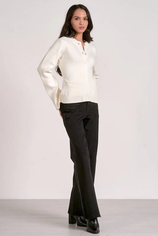 ELAN: MOLLY SWEATER - OFF WHITE
