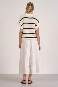 ELAN: OPAL SWEATER DRESS - BLACK/WHITE STRIPE