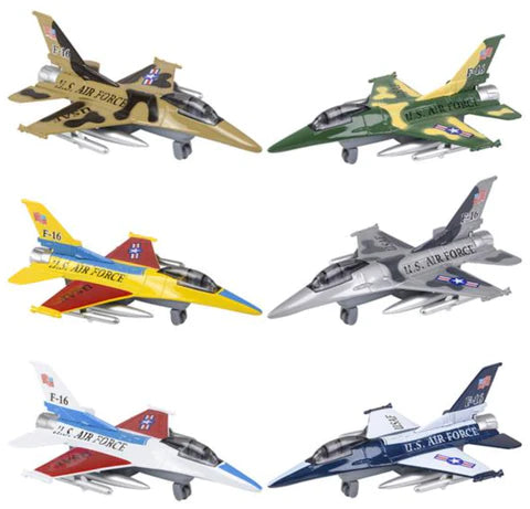 DIE-CAST PULL BACK UNITED STATES AIR FORCE F-16 JET - 7"