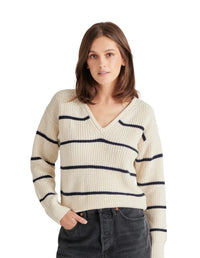 STEVE MADDEN: KAITLYN SWEATER - OATMEAL/VINTAGE BLACK